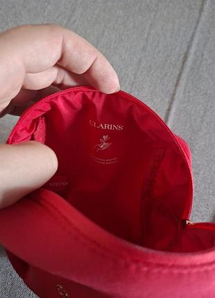 Косметичка clarins червона 5