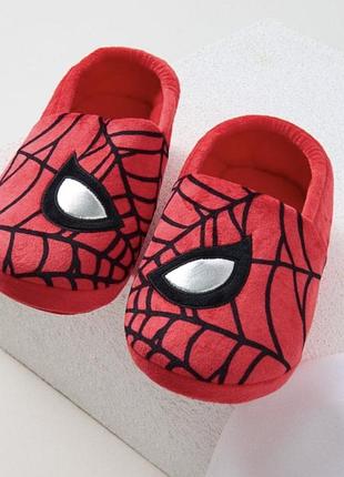 Детские мягкие домашние тапочки в стиле человека-паука (marvel spider-man).