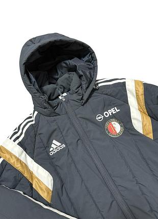 Куртка adidas feyenoord осінньо-зимова чорна із золотистим