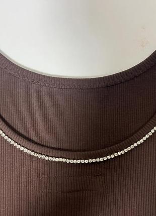 Zara  лонгслів шоколадного кольору 2
