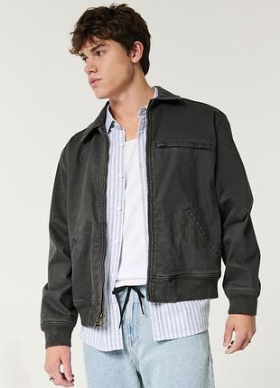 Джинсовая куртка бомбер осенняя hollister