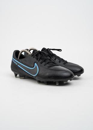 Бутсы копы nike timempo legend 9 pro мужские кожаные черные размер 41