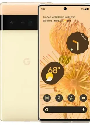 Смартфон google pixel 6 pro 12/128gb sorta sunny refurbished, екран 6.7" amoled, 50+48+12/11мп, 1sim