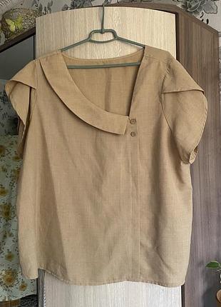 Блузка shein 4xl асиметричний комір , рукава пелюстки