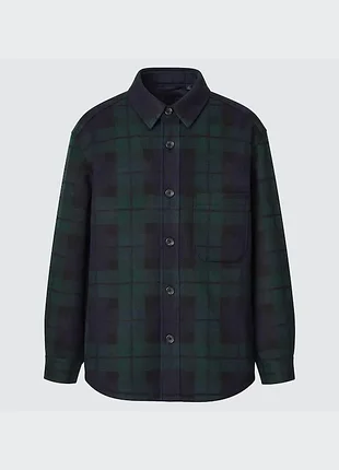 Куртка оверширт в клетку uniqlo over shirt jacket