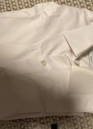 Біла чоловіча сорочка legratt (slim fit), розмір m — стан нової