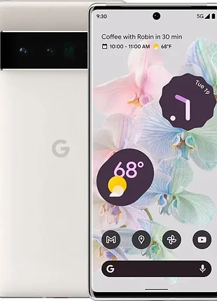 Смартфон google pixel 6 pro 12/128gb cloudy white refurbished, экран 6.7" amoled, 50+48+12/11мп, 1sim