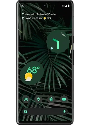 Смартфон google pixel 6 pro 12/256gb-12/512gb stormy black refurbished, экран 6.7" amoled, 50+48+12/11мп, 1sim 2