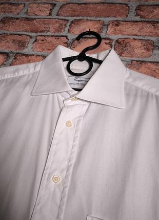 Белая классическая рубашка camicissima slim fit model modena