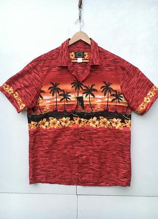 Автентична гавайська сорочка hawaiian reserve collection чоловіча l-ка aloha shirt made in hawaii usa