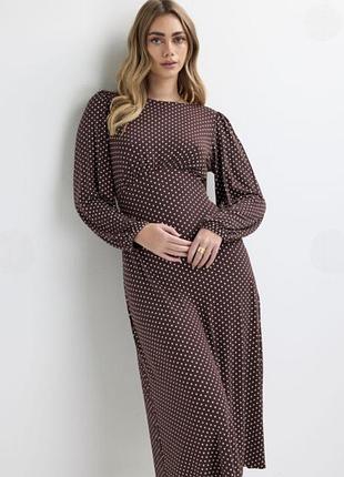 Нове еластичне в горох плаття 👗