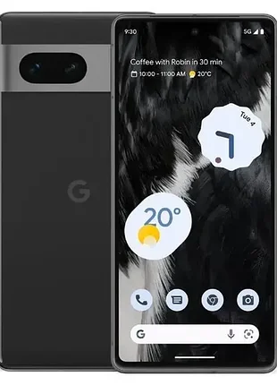 Смартфон google pixel 7 8/256gb obsidian refurbished, 6.3" oled, 50+12/10мп, 1sim+esim, google tensor 2