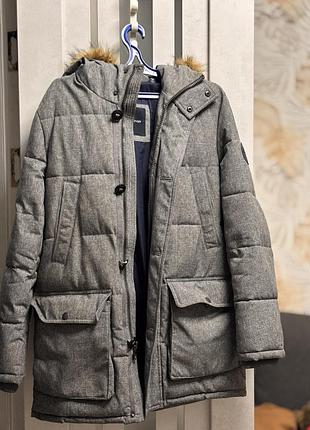 Чоловічий пуховик tommy hilfiger сірий