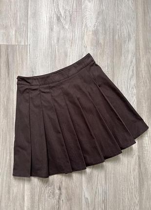 Коротка спідниця в тенісному стилі shein m 🛍️1+1=3🛍️