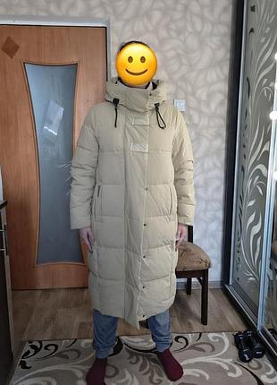 Жіночий пуховик бежевий розмір l olanmear