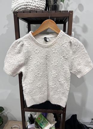 Футболка жіноча h&m вовняна молочна