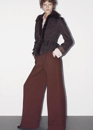 Прямые брюки с отворотами zw collection