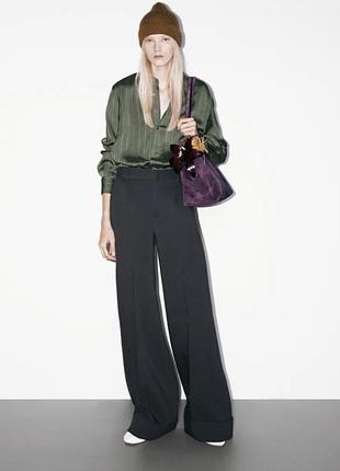Прямые брюки с отворотами zw collection