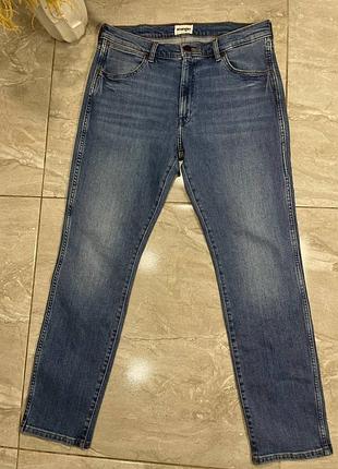 Чоловічі джинси wrangler larston blue denim w34 l32 / розмір l
