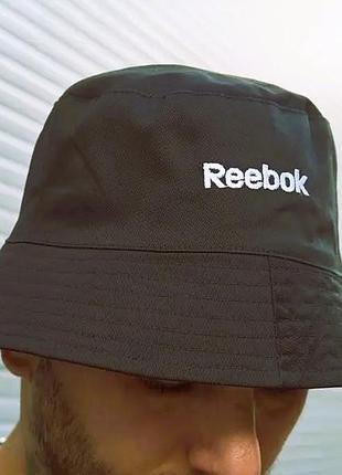 Шляпа мужская панама reebok черная летняя 100% коттон турция