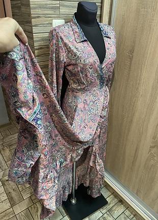Шовкова сукня халат  в стилі бохо 8