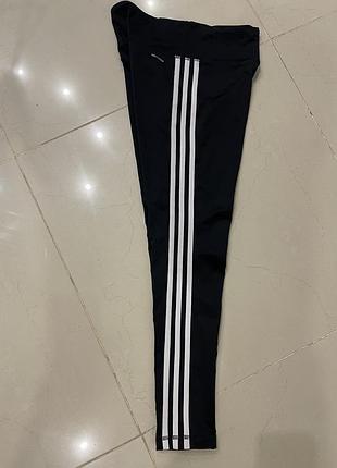 Лосини жіночі adidas спортивні чорні у смужку