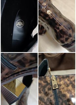 Стильные лаковые ботильоны с эффектом черепахового панцыря river island шоколадного цвета 10