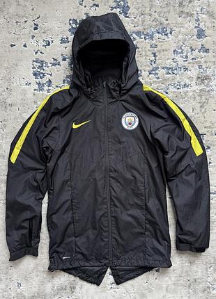 Спортивна дощова куртка, вітровка nike manchester city 2016/17 hooded rain jacket