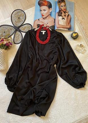 Вишукана чорна сукня «на запах» h&m, розмір m