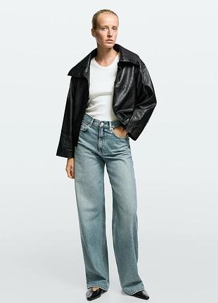 Джинси жіночі massimo dutti wide leg світло-сині 34 розмір