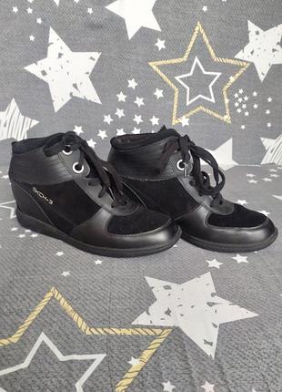 Женские кроссовки/снекерсы на фьянке skechers plus 3 hidden wedge skch-3