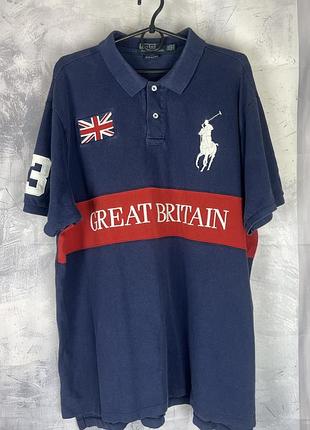 Поло футболка polo ralph lauren great britain vintage