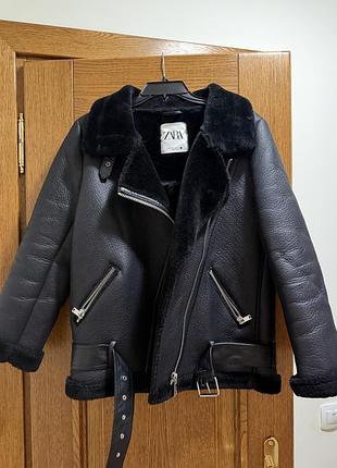 Дублянка жіноча zara авіатор чорна