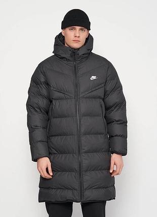 Оригінальна куртка пуховик зимова довга чоловіча nike m nk sf wr pl-fld hd parka