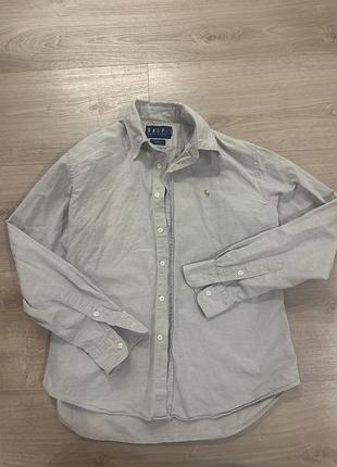 Сорочка polo ralph lauren сіра з довгим рукавом