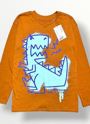 Стильний бавовняний лонгслів h&m з динозавром t-rex