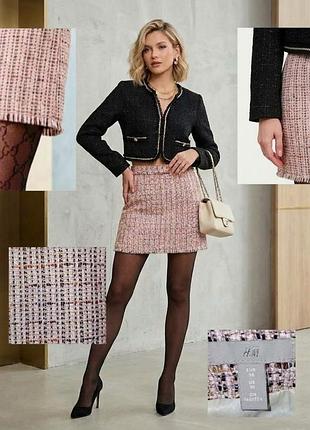 Стильная розовая юбка в стиле oldmoney old money h&amp;m винтажный стиль