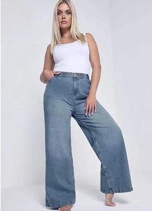 Жіночі блакитні джинси plus size р.56-58