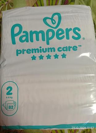 Підгузки pampers premium care розмір 2 (4-8 кг), 82 шт.