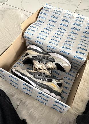 Кроссовки asics gel-nyc beige silver black gore-tex termo