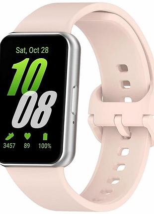 Ремешок силиконовый nebula powder для samsung galaxy fit 3 r390 с пряжкой и регулировкой размера