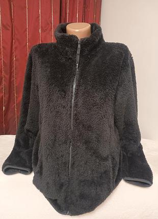 Женская теплая кофта мех тедди tex xl/xxl размер
