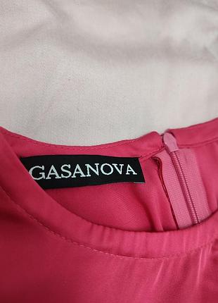 Gasanova фуксия фуксія плаття сукня коктейльне вечірнє розовое рожеве максі шовк атлас м l