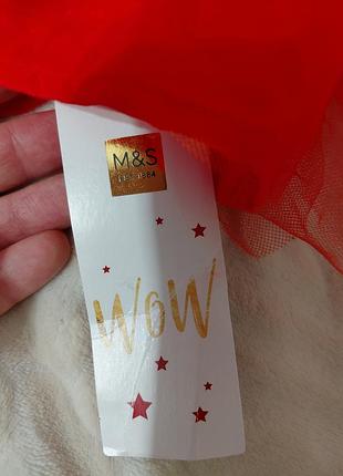 Боді зі спідницею m&s новорічне червоне 3-6 міс 3
