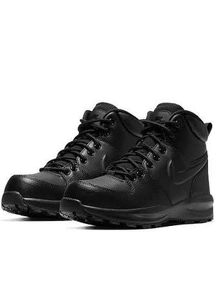 Черевики чоловічі nike manoa leather bq5372-001 чорні шкіряні