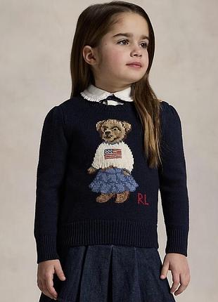 Хлопковый свитер polo ralph lauren с культовым мишкой polo bear.