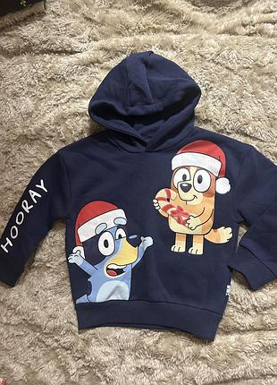 Утеплене худі bluey в новорічному стилі primark