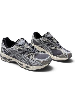 Женские кроссовки термо asics gel-nimbus серые (унисекс)❄️