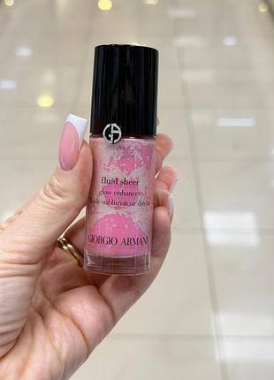 Тональный флюид - хайлайтер - armani fluid sheer glow enhancer - тон 8