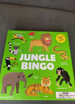 Настільна гра дитяче лото jungle bingo (бінго джунглі) laurence king